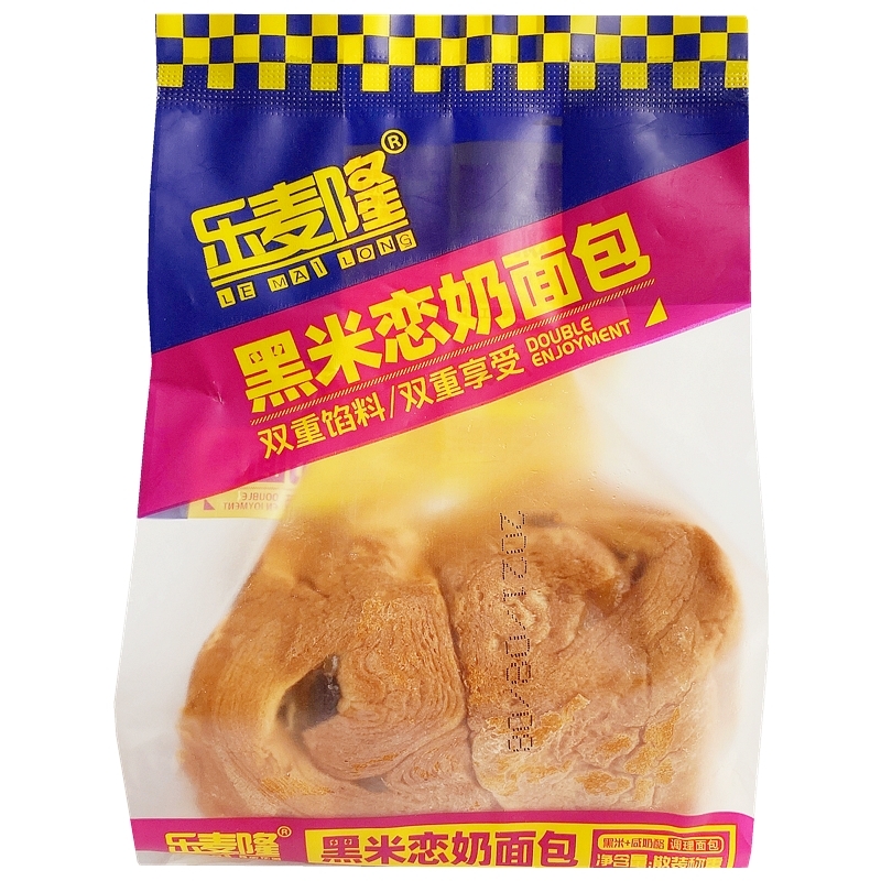 乐麦隆黑米恋奶面包